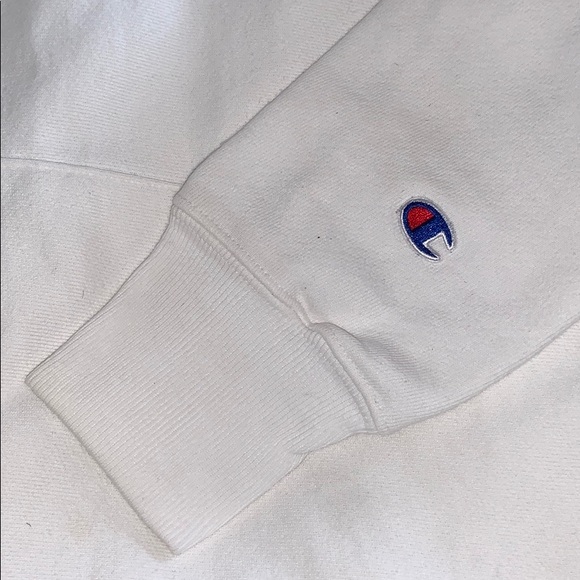 Champion White Reverse Weave Hoodie size S - Picture 5 of 6